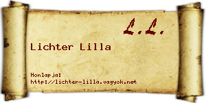 Lichter Lilla névjegykártya